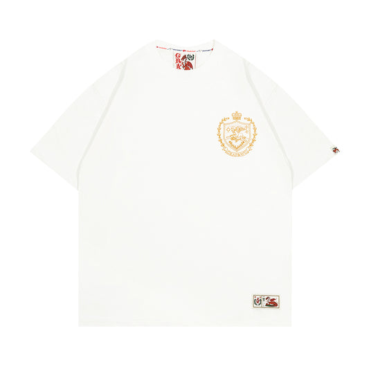 GRAFWU Line Holy Crown AK47 Little Angel Embroidery Pattern T-Shirt