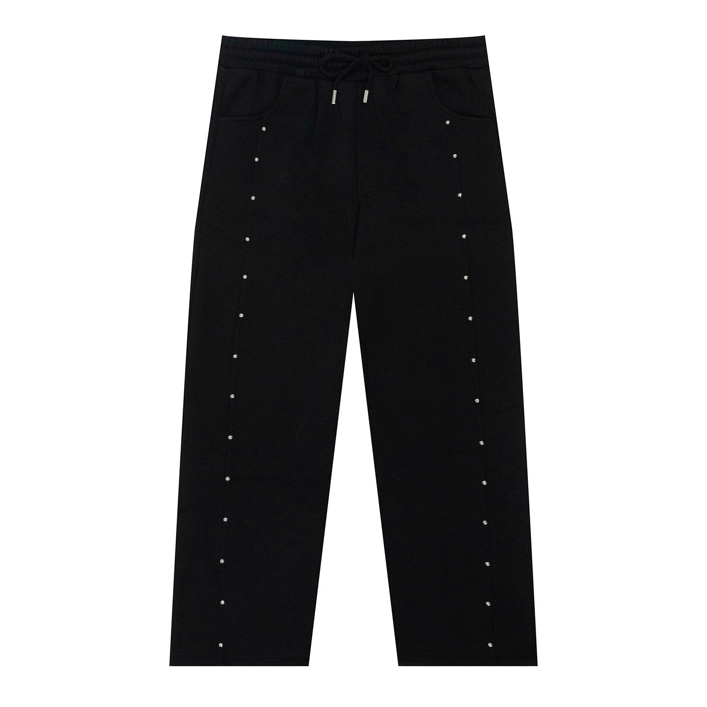 GRAF&WU Studded Design Streetwear Casual Fleece Trousers