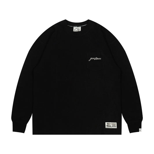 GRAF&WU Clean Fit Basic Cotton Long-sleeved T-shirt