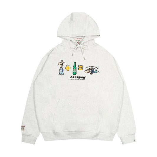 GRAF&WU Drunk Giraffe Funny Fleece Hoodie