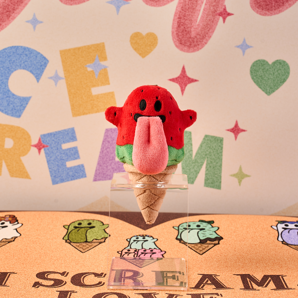 GRAF&WU BooGhost Ice Cream Cone Plush Bag Charm - Kawaii Ghost Pendant