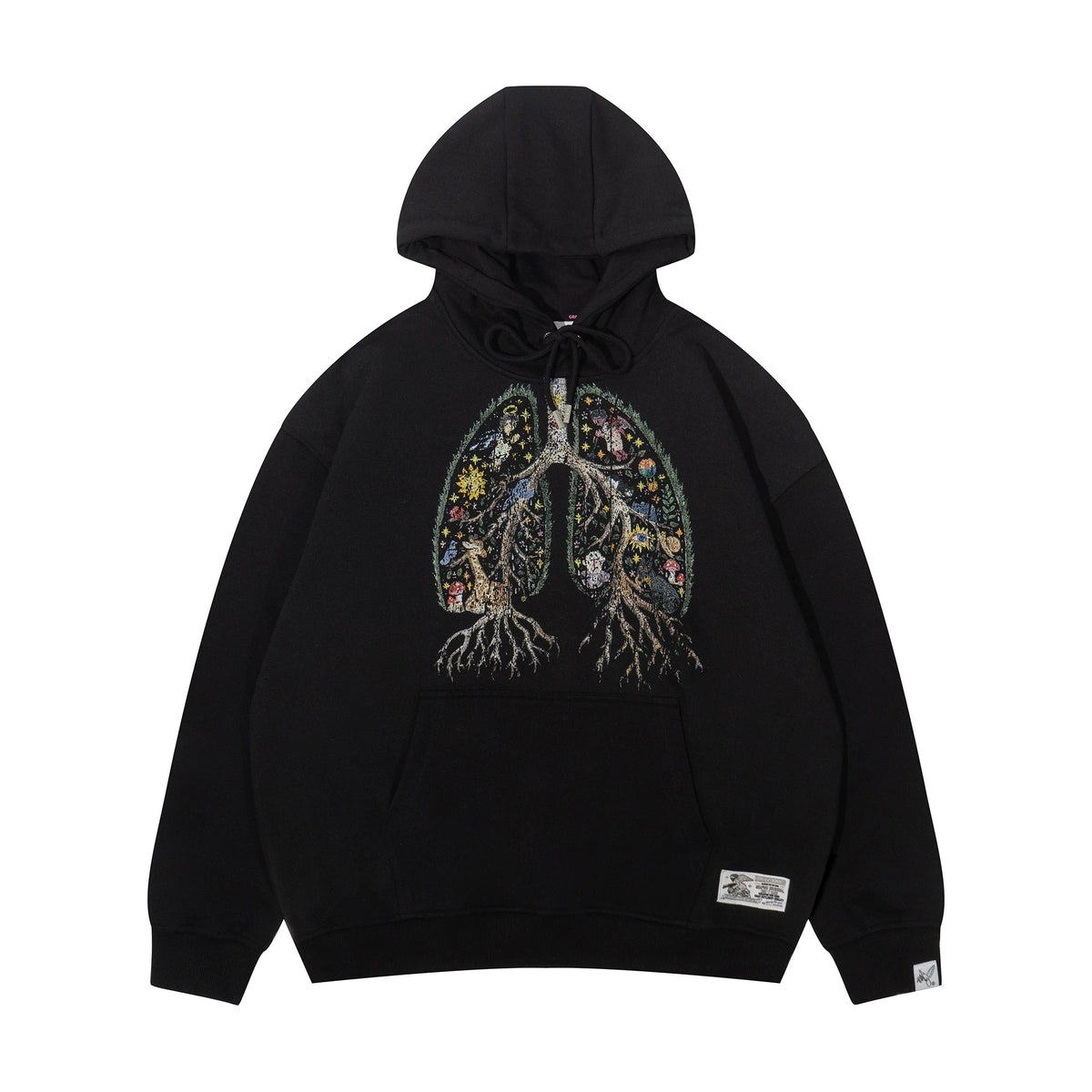 GRAF&WU Angel Devil Lung 2.0 Distressed Oversized Hoodie