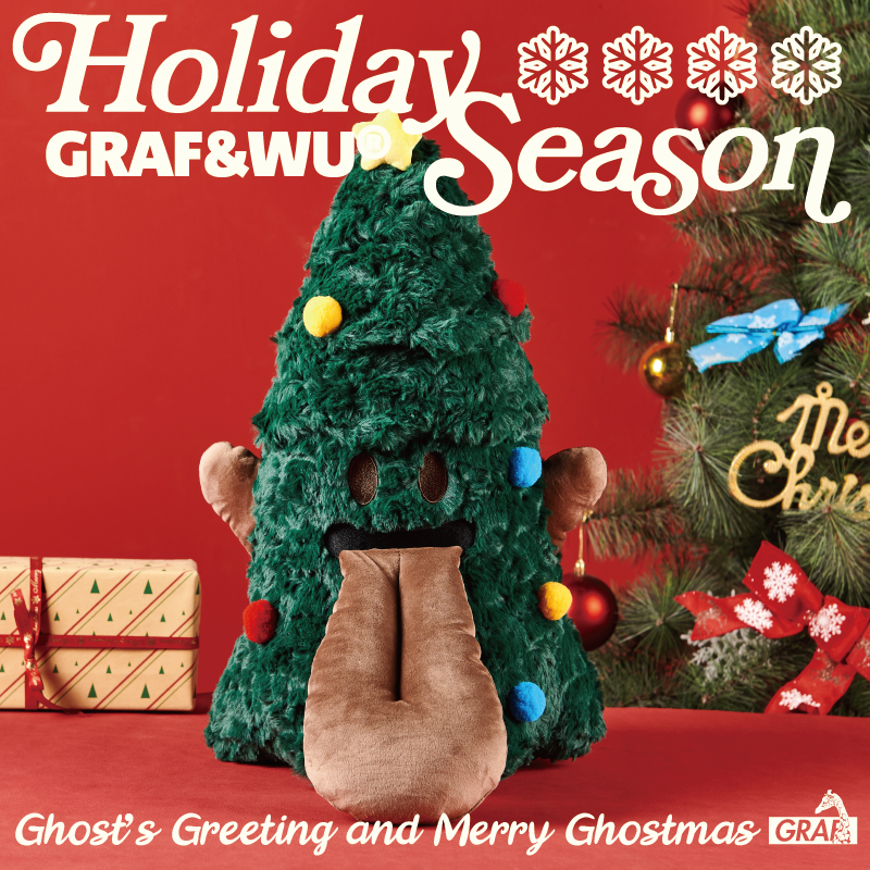 GRAF&WU Christmas Tree Cute Ghost Bigger Plush Doll