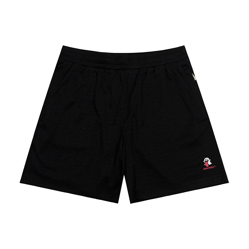 GRAFWU OG Cute Ghost Loose Mesh Sports Shorts