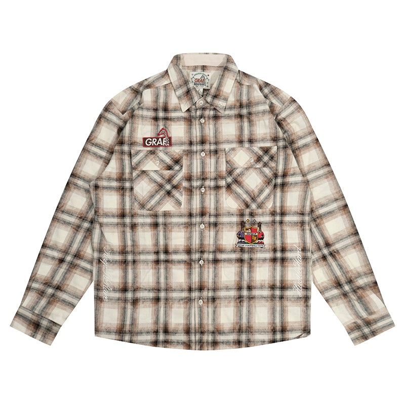 GRAF&WU Giraffe Football Embroidery Vintage Thin Shirt