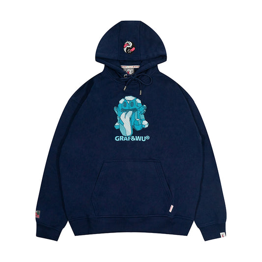 GRAF&WU Five Elements Origin Cute Ghost Embroidered Hoodie