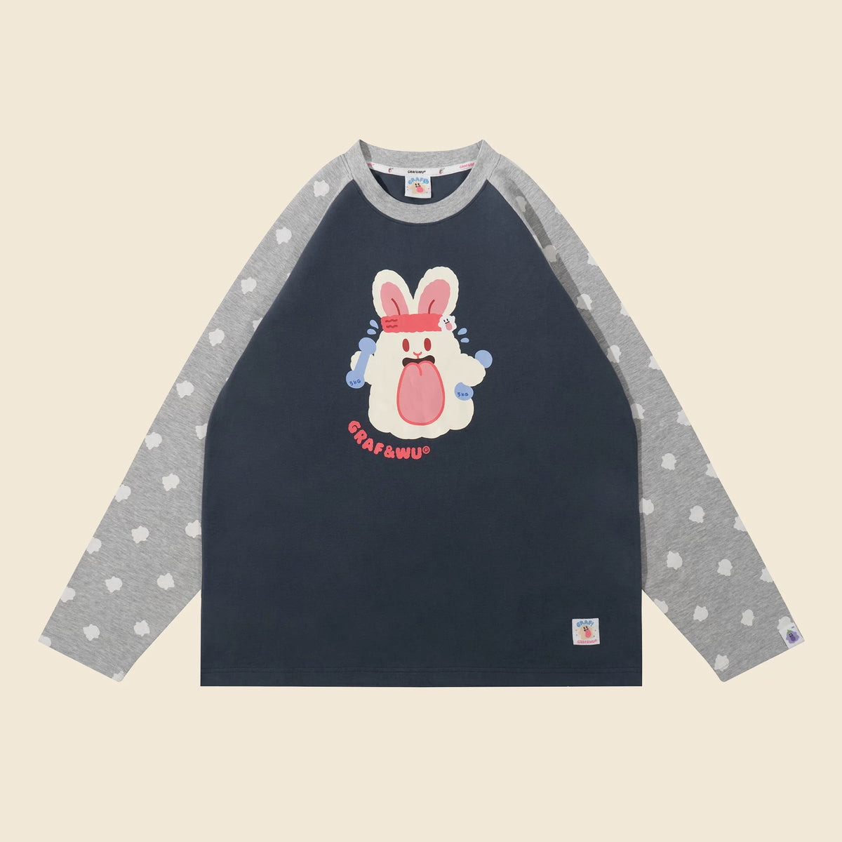 Chinese Zodiac Ghost Raglan Long Sleeve Tee | GRAF&WU