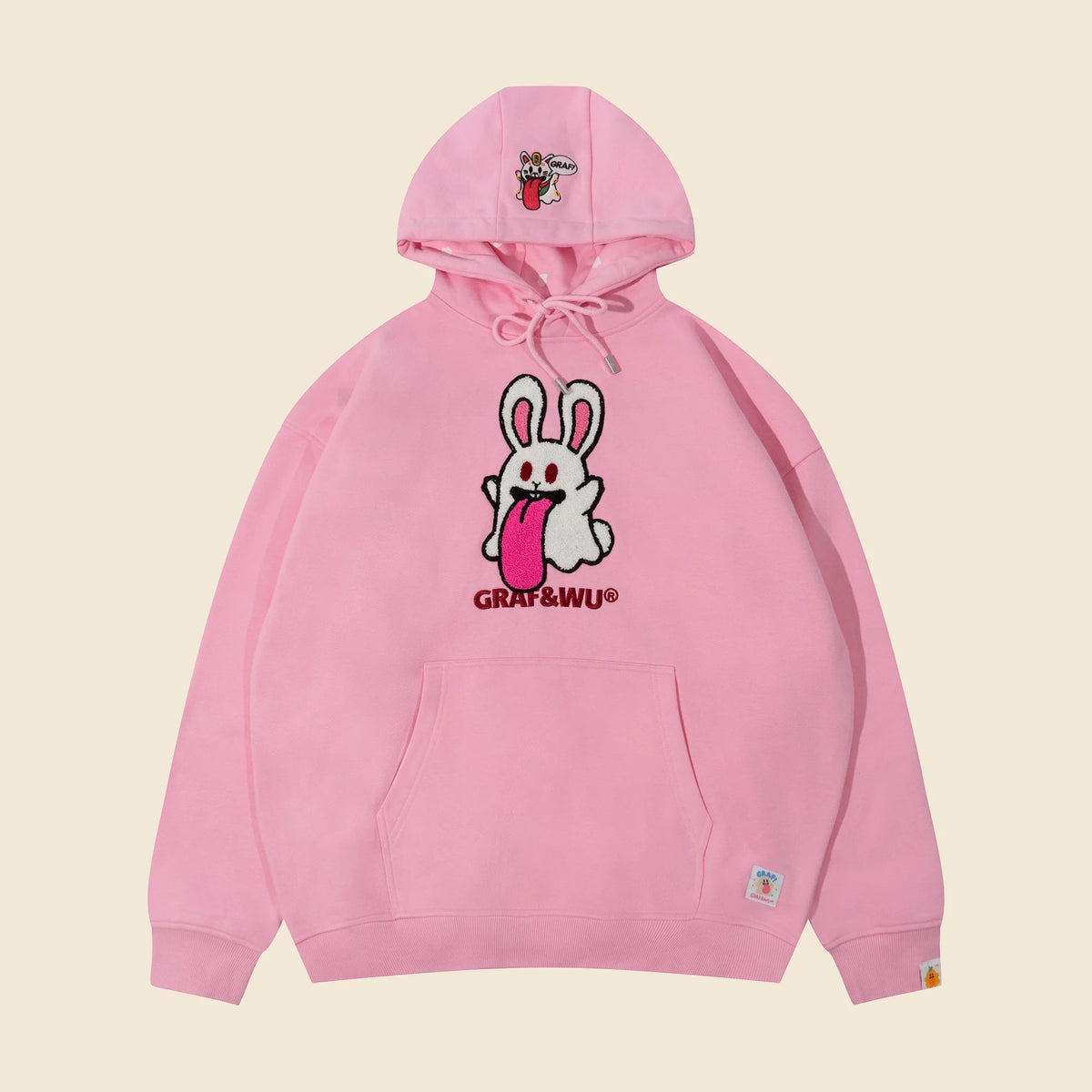 GRAF&WU Chinese Zodiac Character Loose-Fit Hoodie