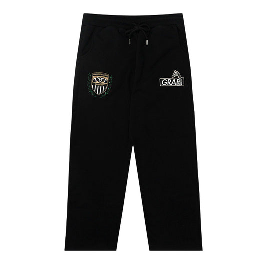 GRAF&WU Football Club Blokecore Floral Angel Devil Fleece Casual Pants