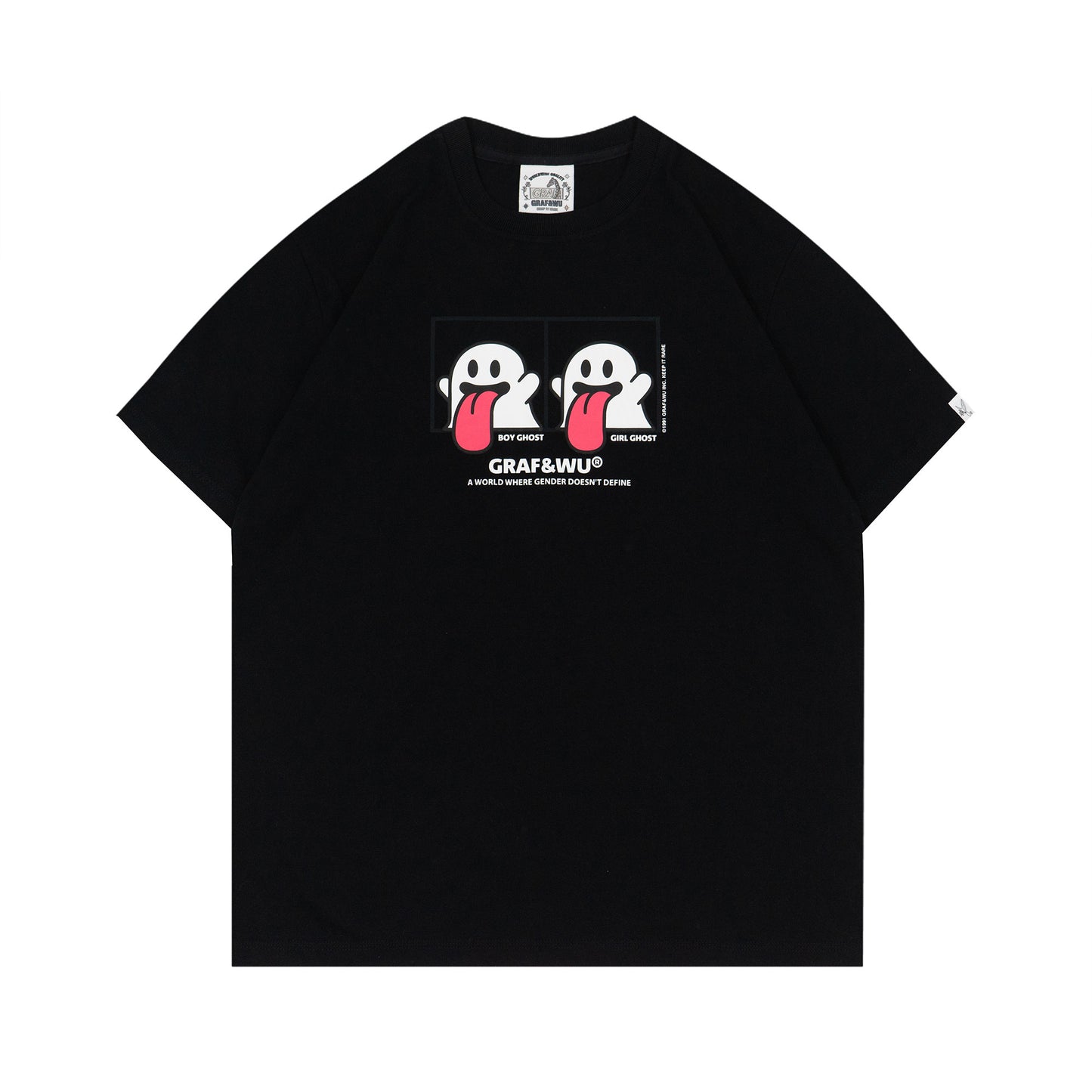 GRAF&WU Fahion Classic OG Booghost Graphic T-shirt