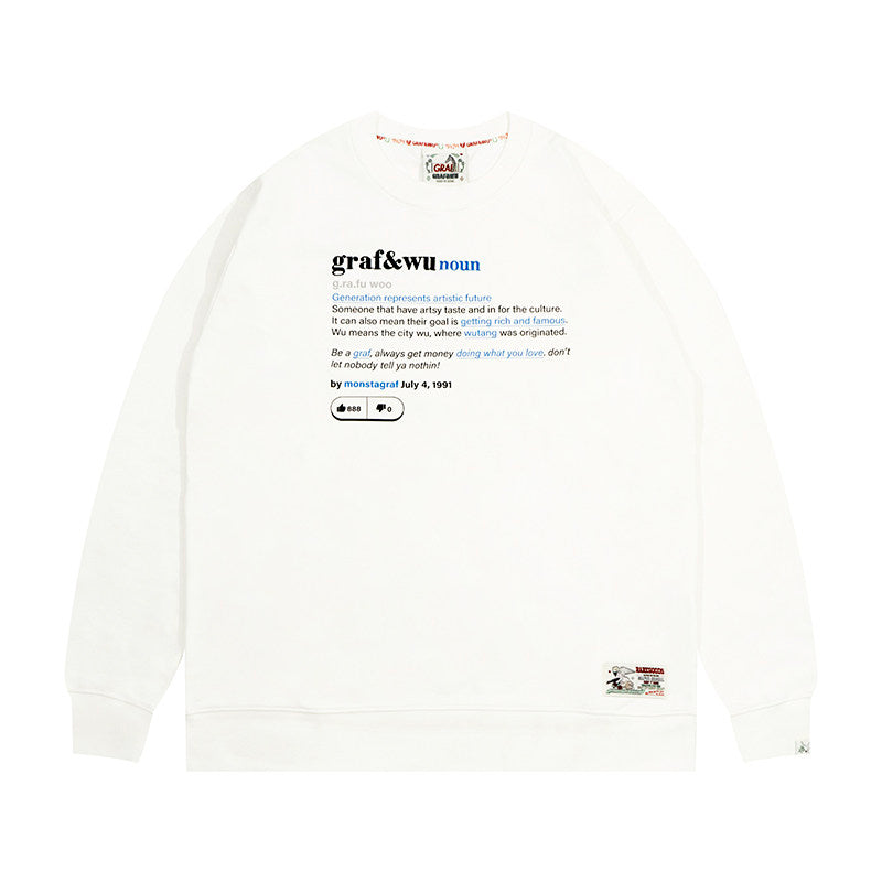 GRAF&WU Urban Dictionary Tribute To KDot Fleece Hoodies Streetwear Sweatshirts