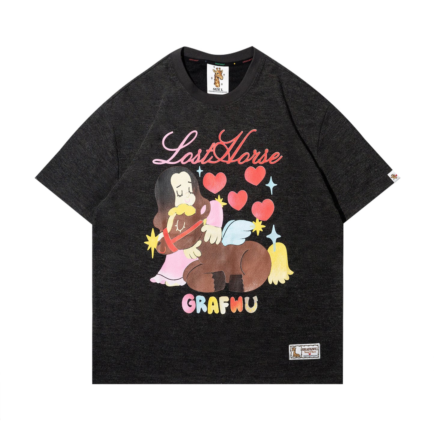 GRAF&WU Giraffe Fable Blessing in Disguise Thin Cool Feeling Fabric T-Shirt
