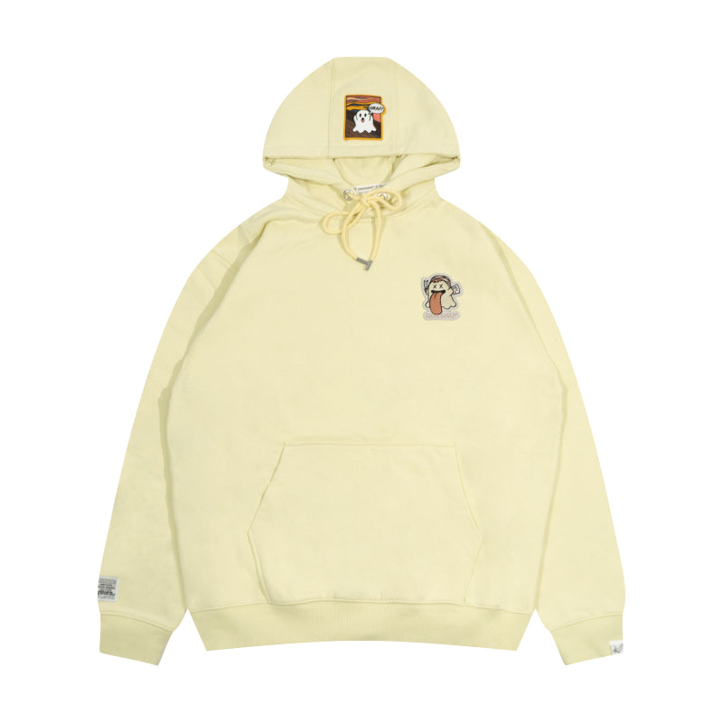 GRAF&WU World Famous Paintings Mona Lisa Cute Ghost Character Hoodie