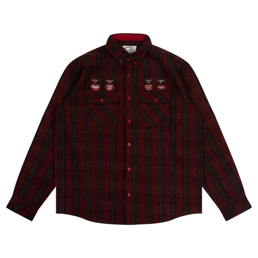 GRAF&WU LipSycn Streetwear Plaid West Coast Brushed Shirt