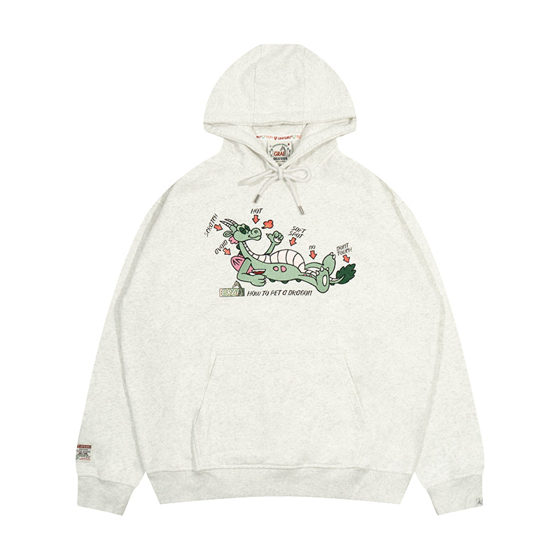 GRAF&WU Petting Green Dragon Guide Hoodies Graphic Sweatshirts