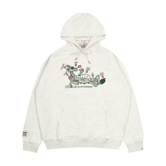 GRAF&WU Petting Green Dragon Guide Hoodies Graphic Sweatshirts
