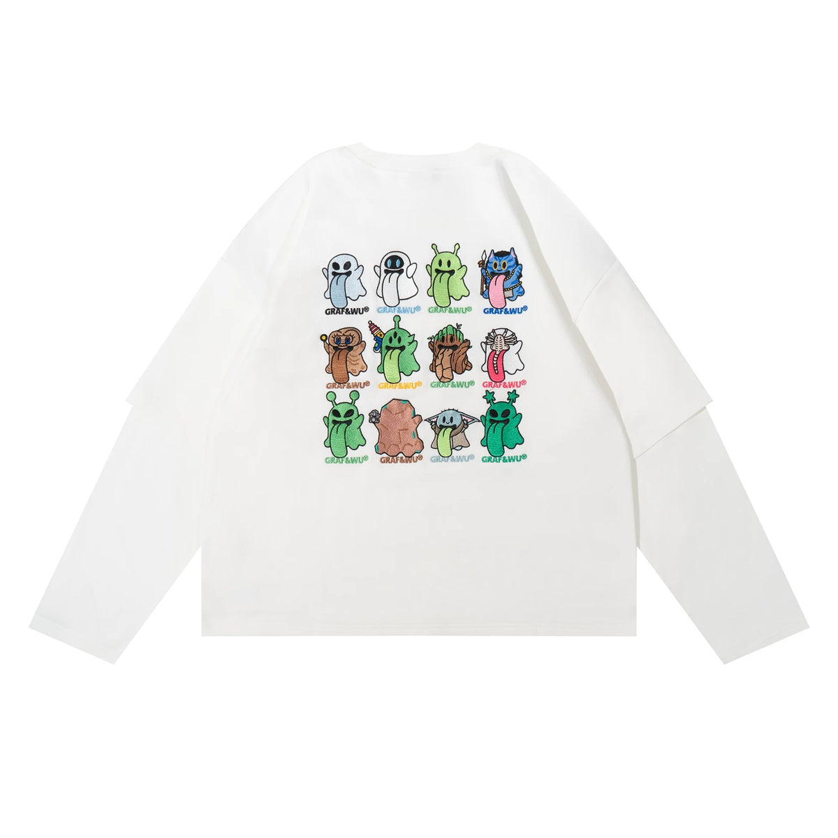GRAF&WU 12 Alien Booghost Embroidered Long Sleeve