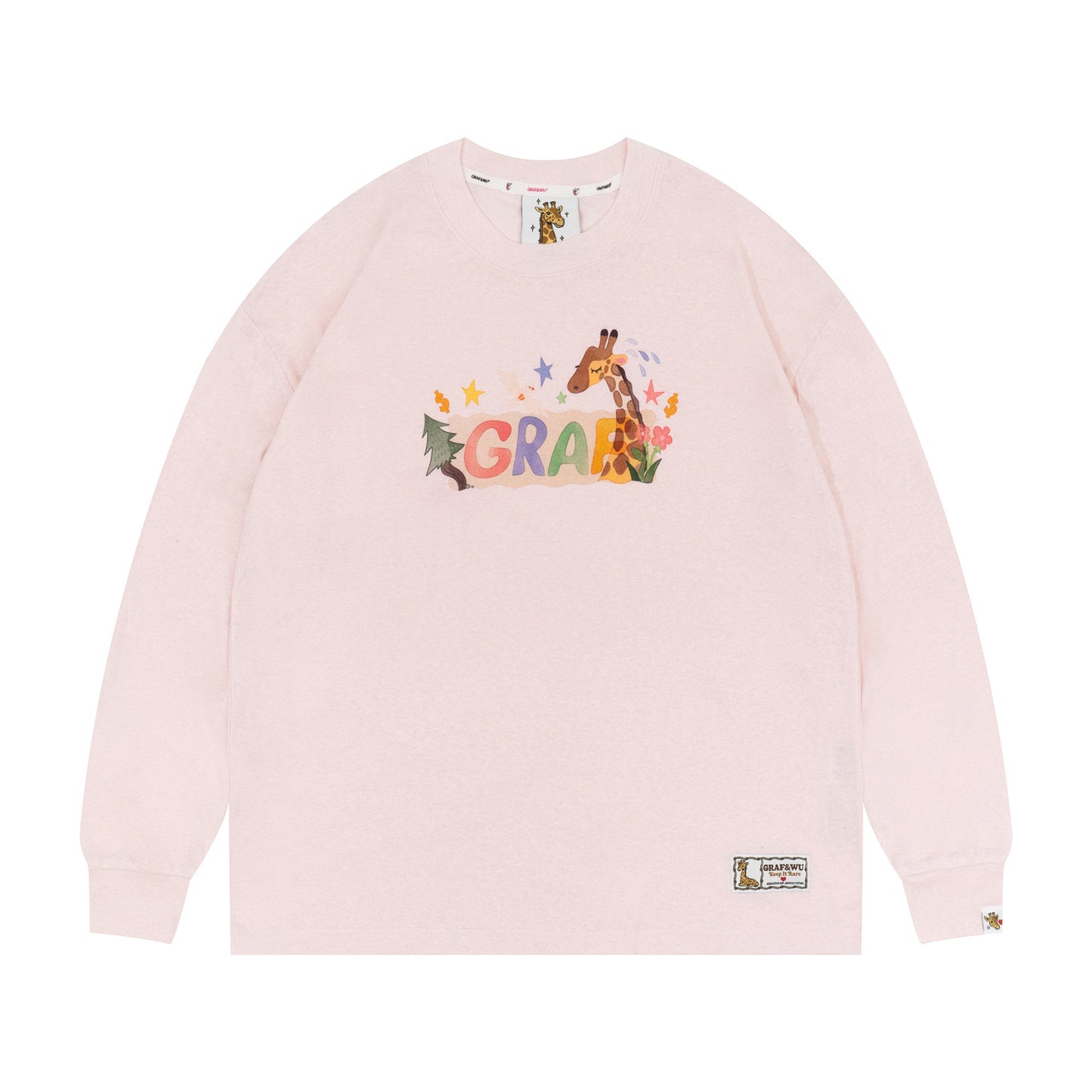 GRAF&WU Watercolor Giraffe Design Lyocell Cool Sunscreen Blouse