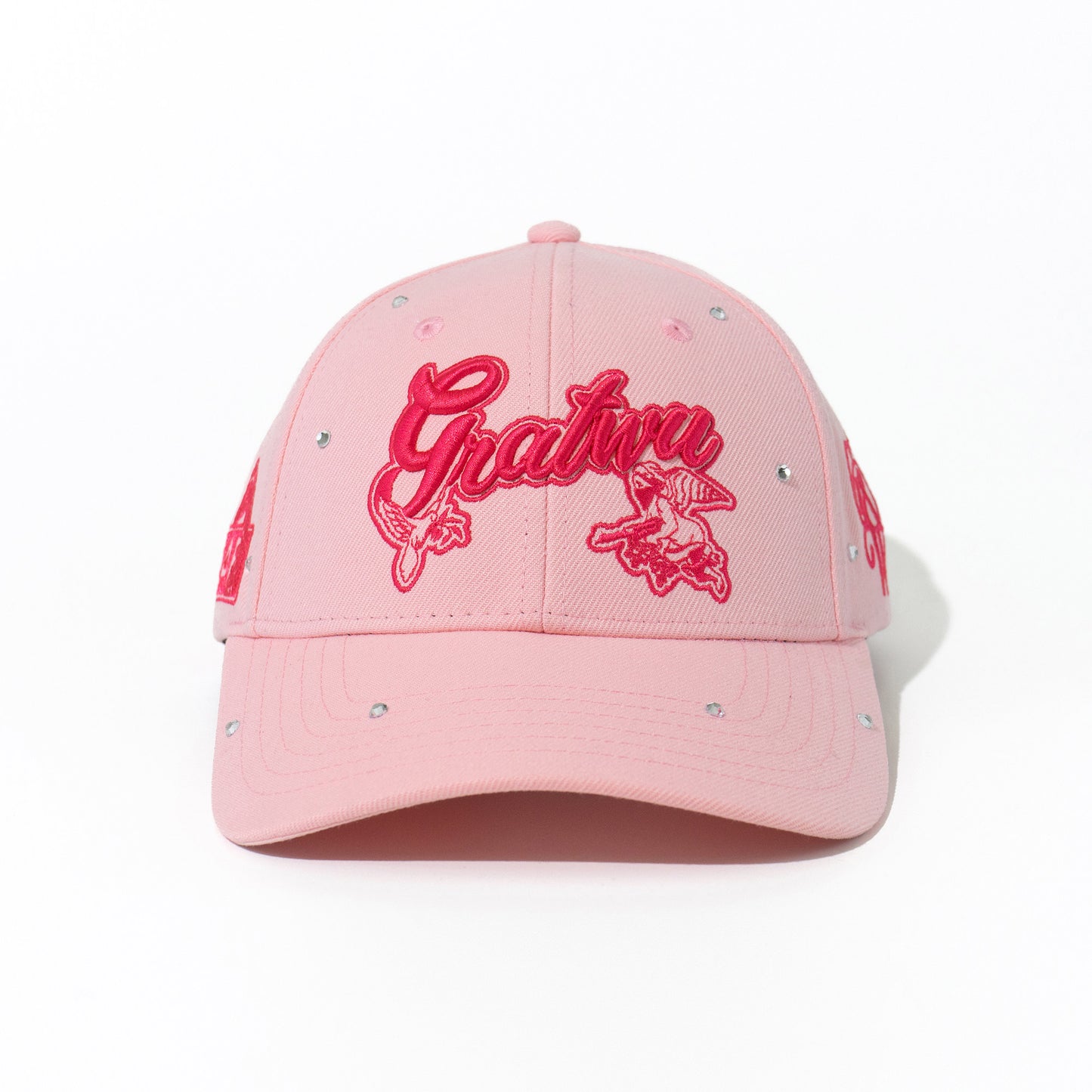 GRAF&WU Rhinestone AK47 Angel Baseball Cap Curved Brim Streetwear Hat
