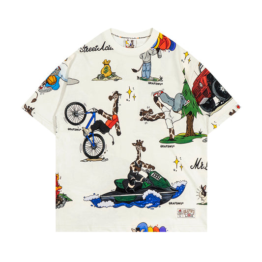 GRAFWU Street Activity Giraffe T-Shirts