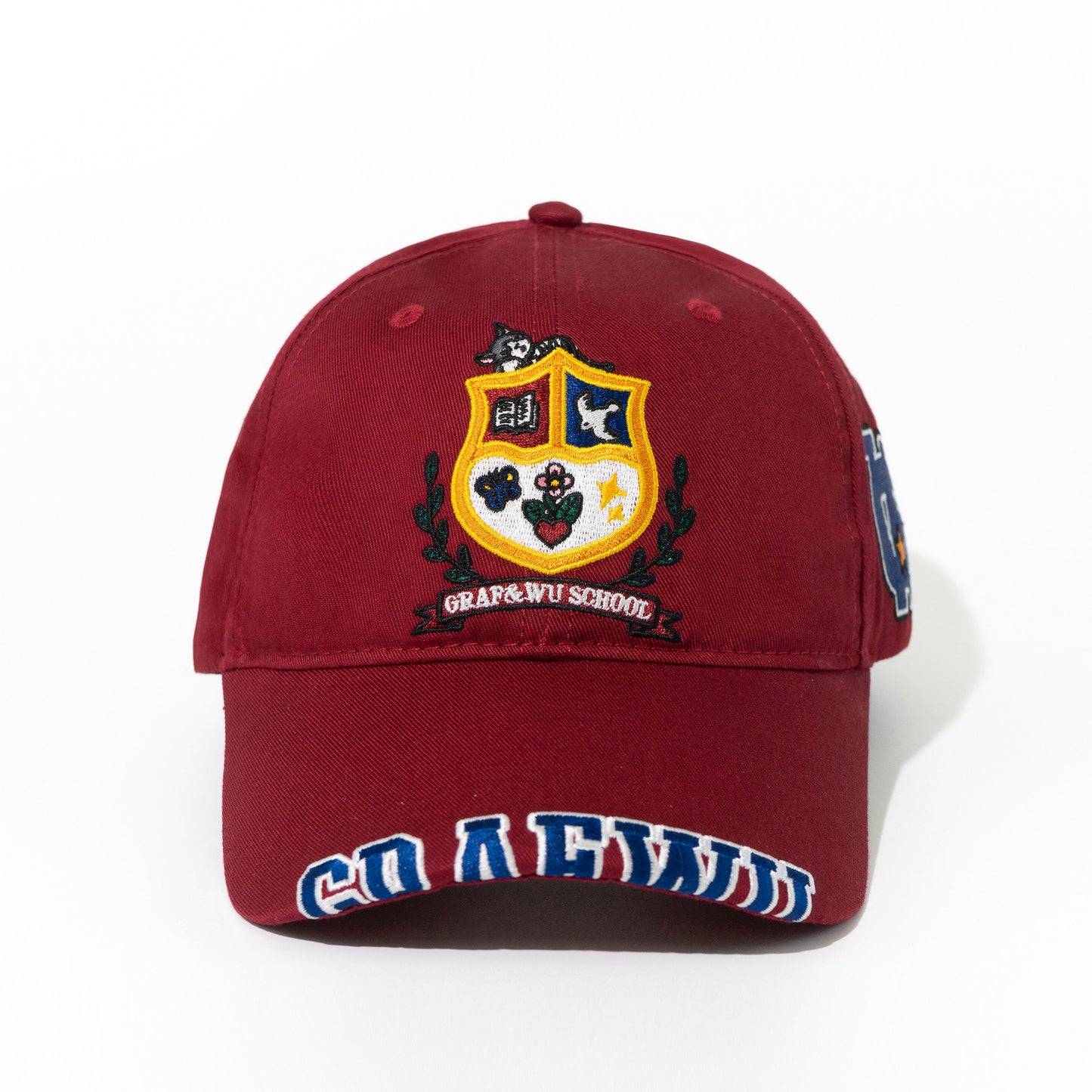 GRAF&WU College Baseball Cap Retro Varsity Style Streetwear Hat Unisex