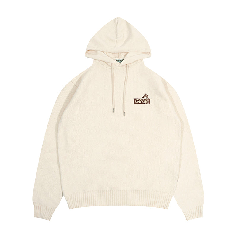 GRAF&WU Arc Logo Chenille Knit Hoodie - Premium Streetwear