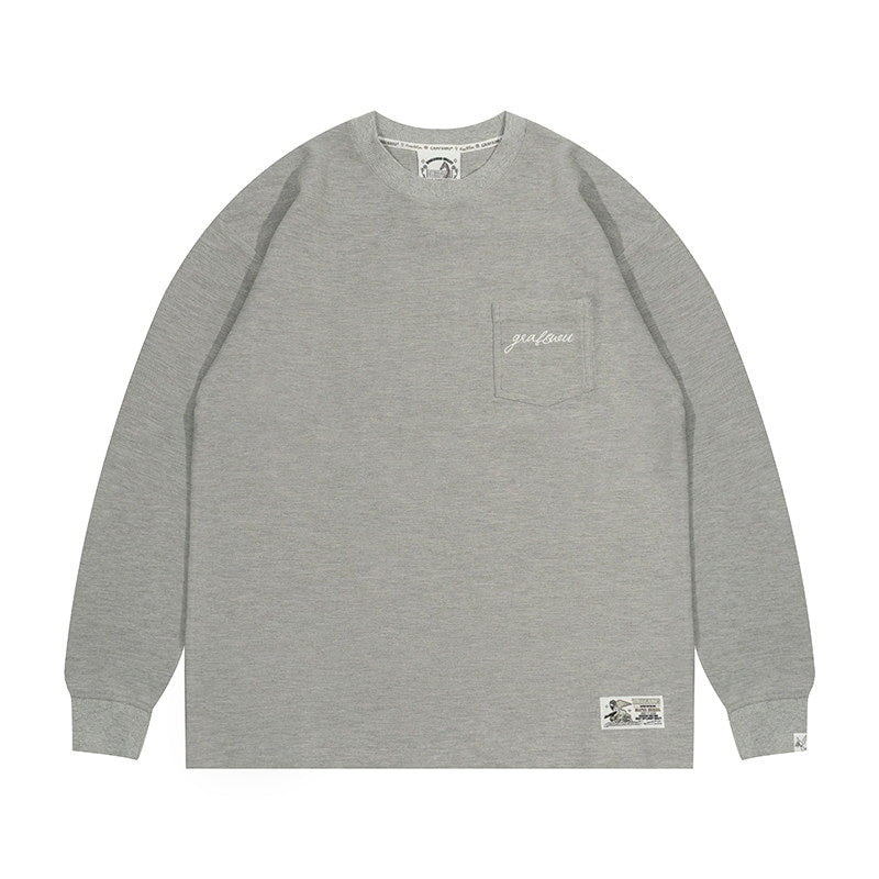GRAF&WU Clean Fit Basic Cotton Long-sleeved T-shirt