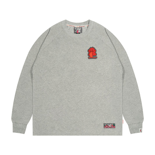 GRAF&WU Five Elements Cute Ghost Embroidery Long-sleeved Shirt