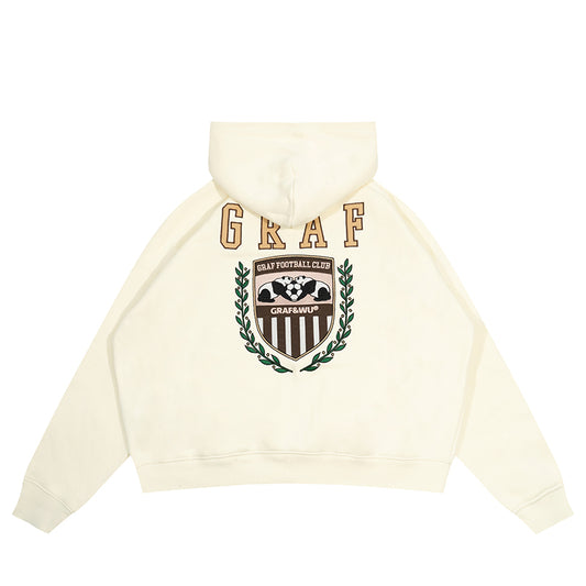 GRAF&WU Blokecore Football Club Floral Angel Fleece Zip-up Hoodie