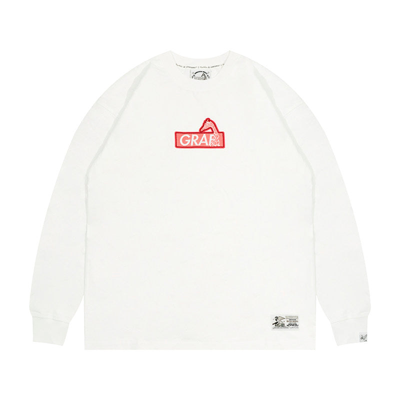 GRAF&WU Classic Giraffe Embroidered Long-Sleeve T-Shirt