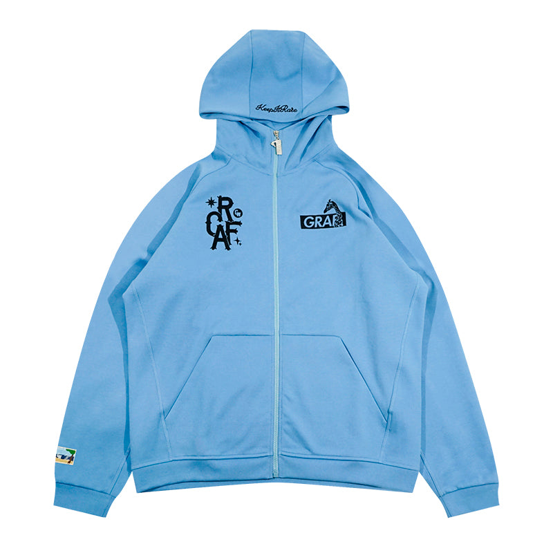 GRAF&WU Fashion casual Hoodie UK Drip Thin autumn sports cardigan coat