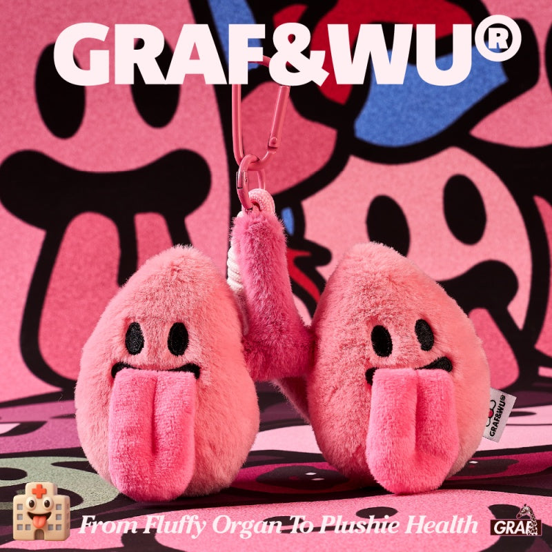 GRAF&WU BooGhost Health Guardian Organ Plush Bag Charm - Cute Anatomy Collectible