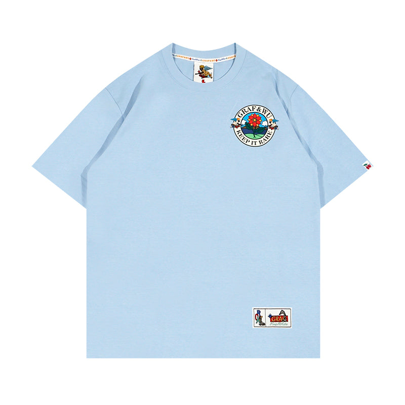 GRAFWU Keep It Rare Flower Angel Badge T-Shirts