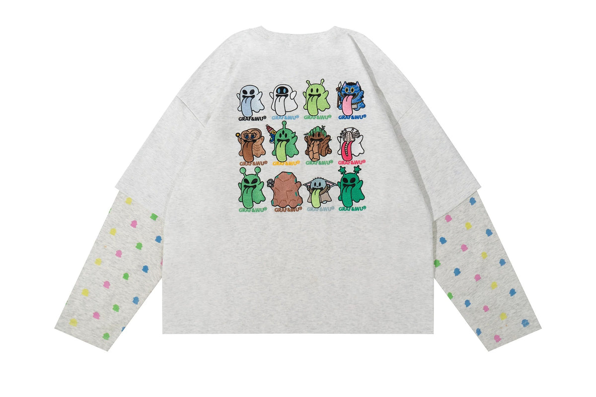 GRAF&WU 12 Alien Booghost Embroidered Long Sleeve