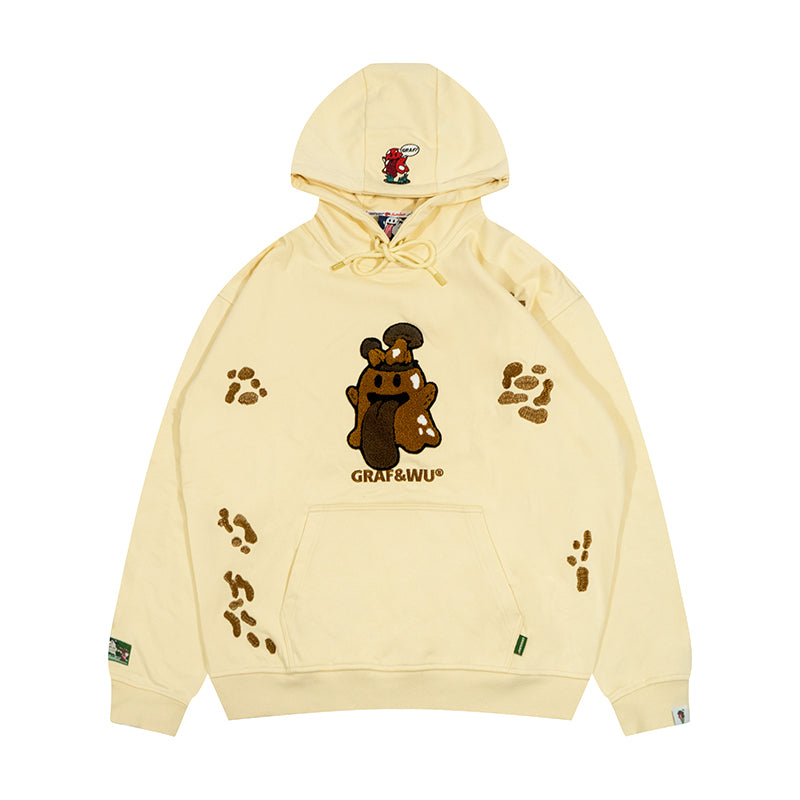 GRAF&WU Magic Mushroom Embroidery BooGhost2.0 Thin Hoodie