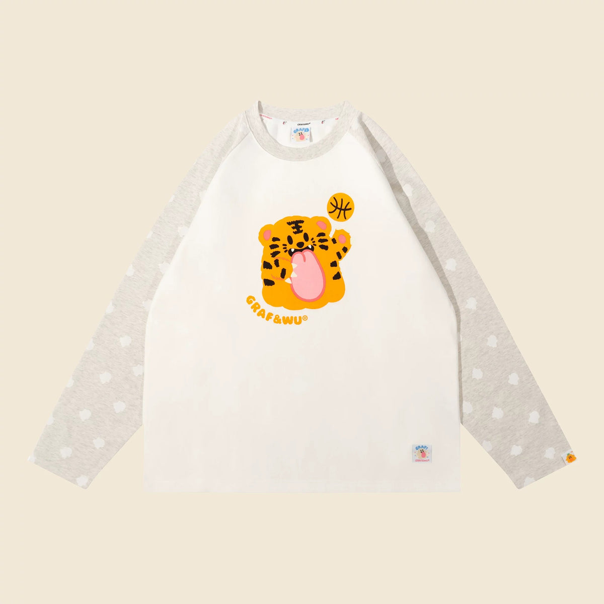 Chinese Zodiac Ghost Raglan Long Sleeve Tee | GRAF&WU