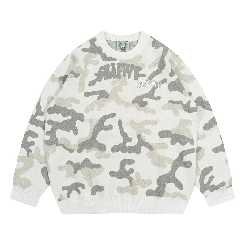 GRAF&WU Duck Hunting Multi-color Camouflage Knitted Sweater