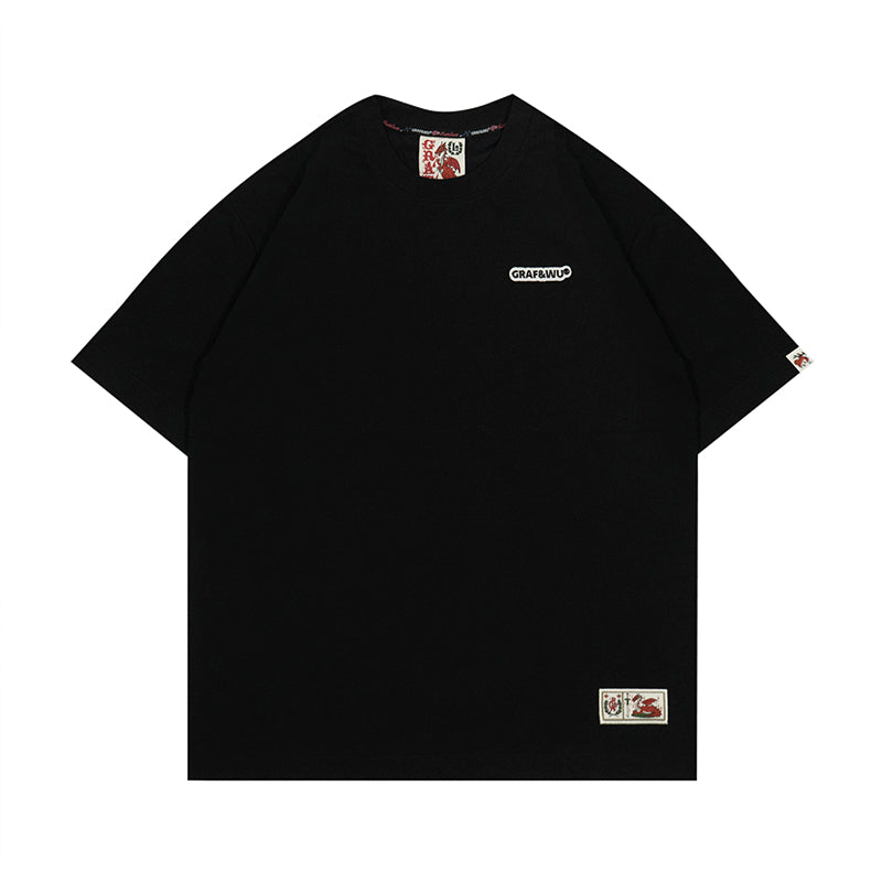 GRAF&WU Street Casual Solid T-Shirt