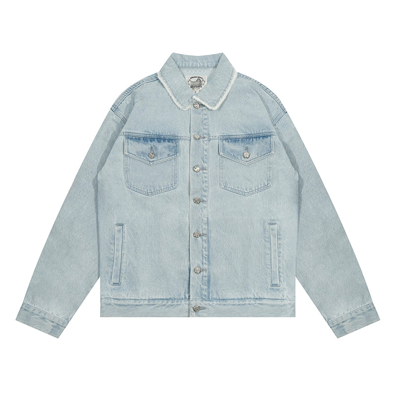 GRAF&WU Western Cowboy CleanFit Frayed Collar Jacket