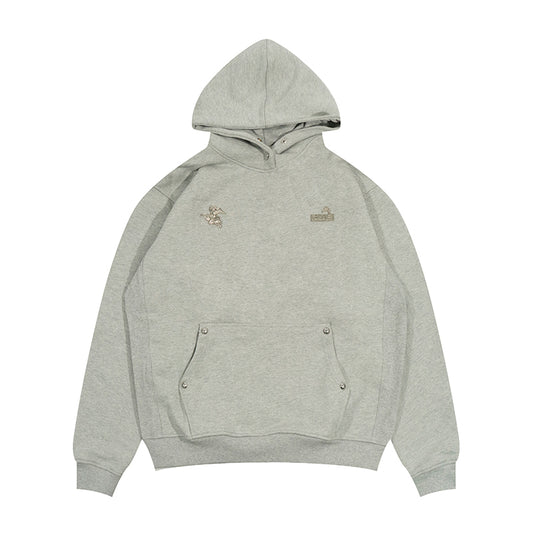 GRAF&WU Metal Buckle Street Loose Deer Angel Sweatshirt Hoodie