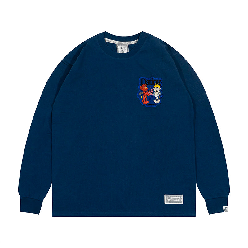 GRAF&WU 9 Relationships Character Embroidery Design Long-sleeves Shirt