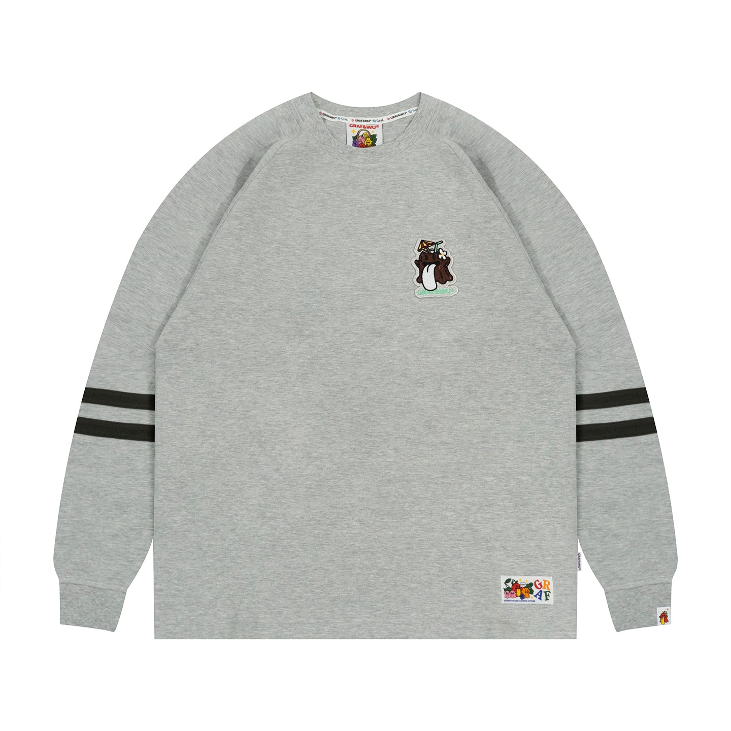 GRAF&WU Fruit Cute Ghost Embroidery long-sleeve Shirt