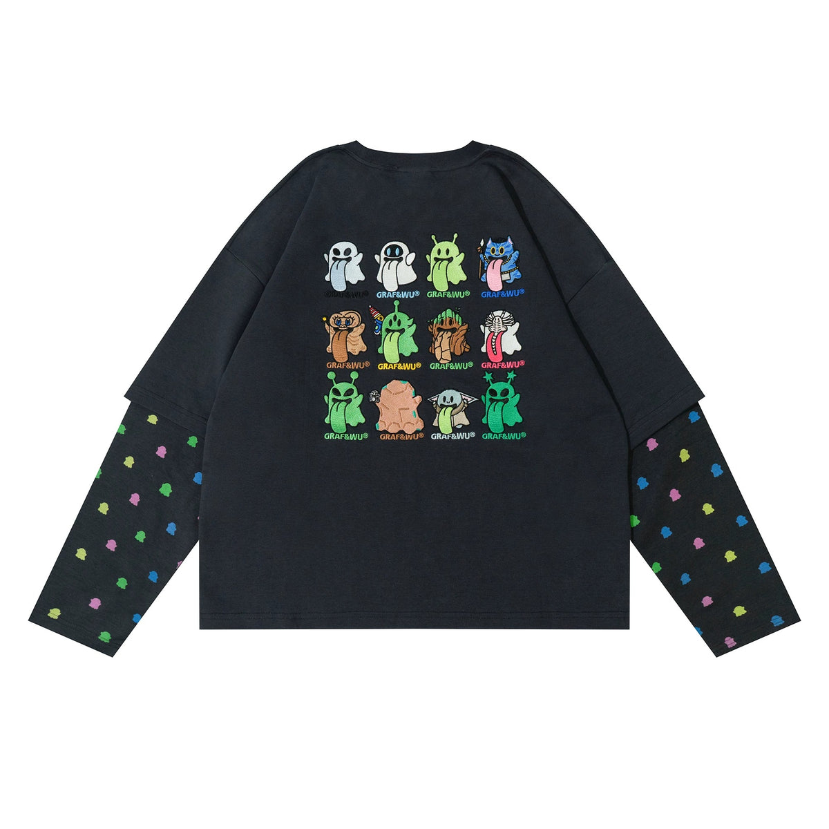 GRAF&WU 12 Alien Booghost Embroidered Long Sleeve