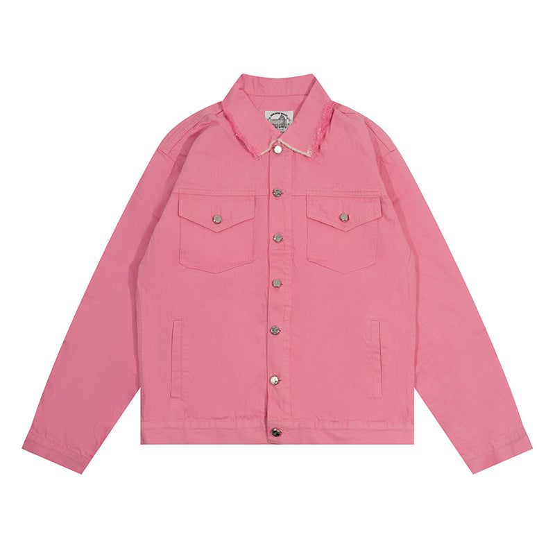 GRAF&WU Western Cowboy CleanFit Frayed Collar Jacket