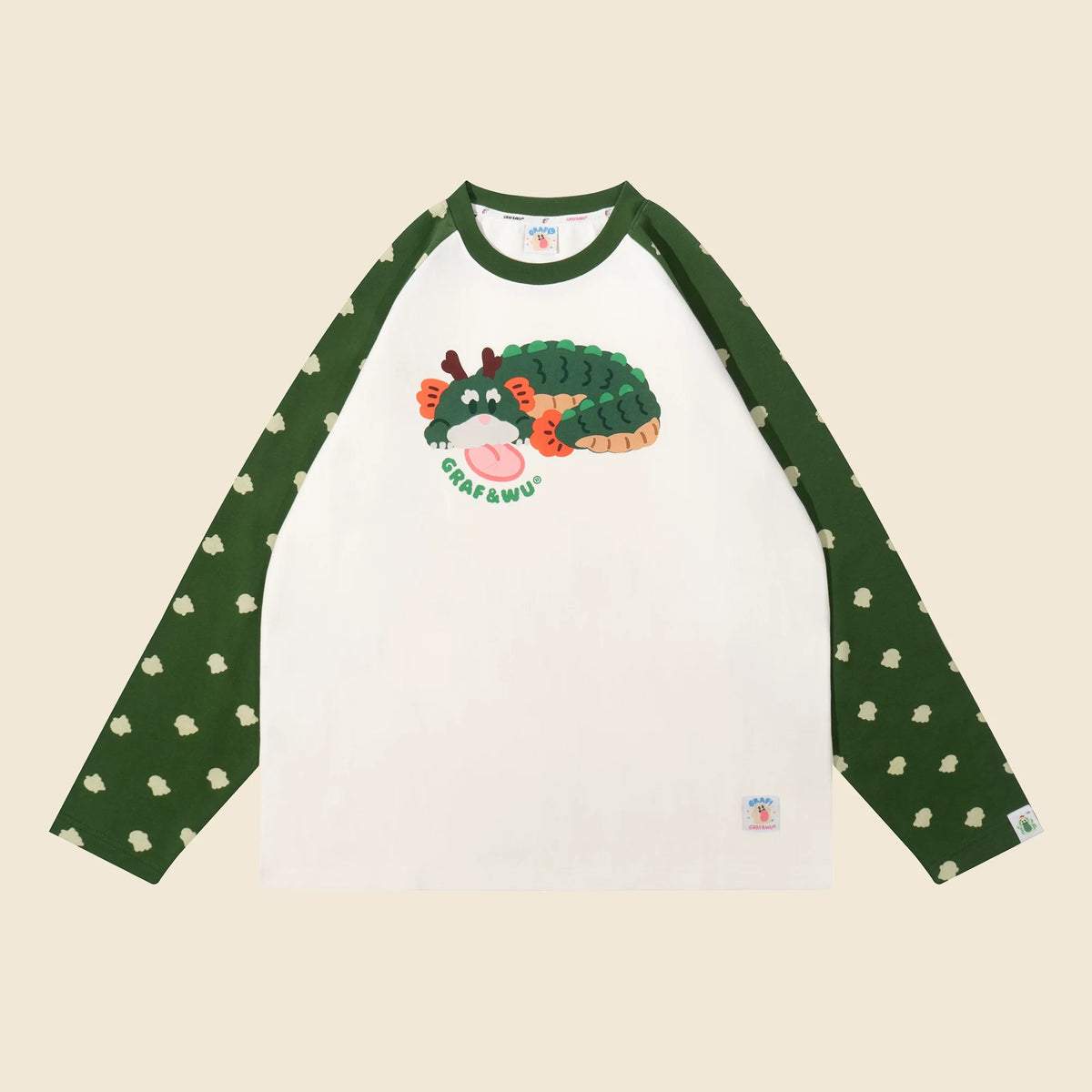 Chinese Zodiac Ghost Raglan Long Sleeve Tee | GRAF&WU