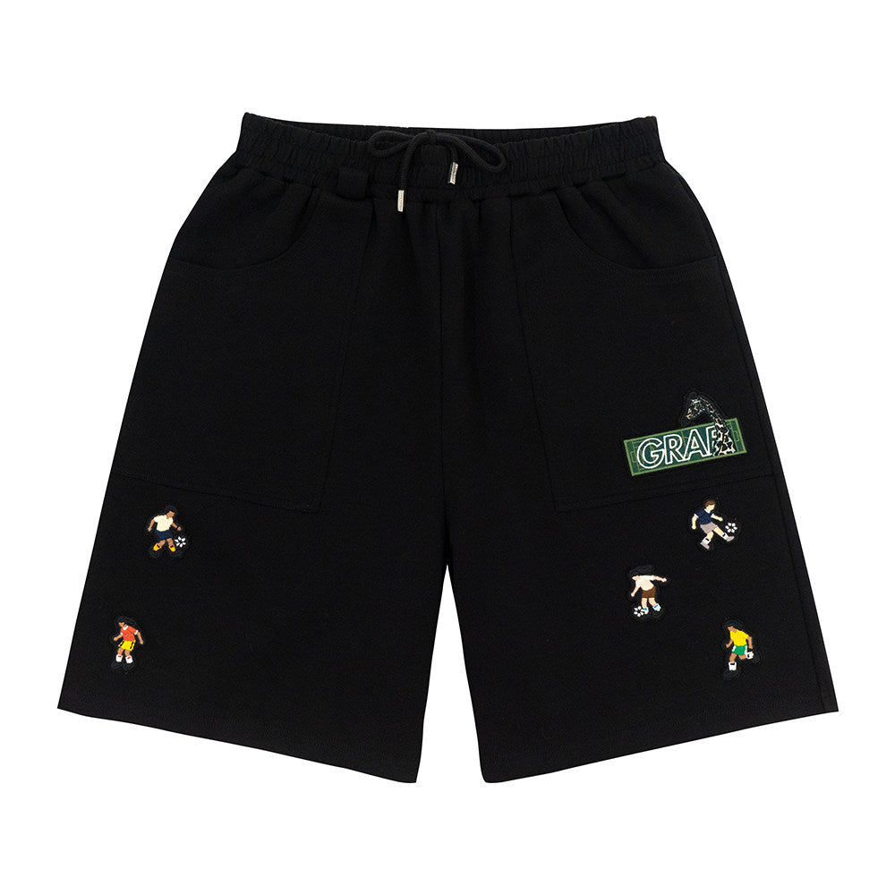 GRAF&WU Mini Athletic Giraffe Embroidered Shorts
