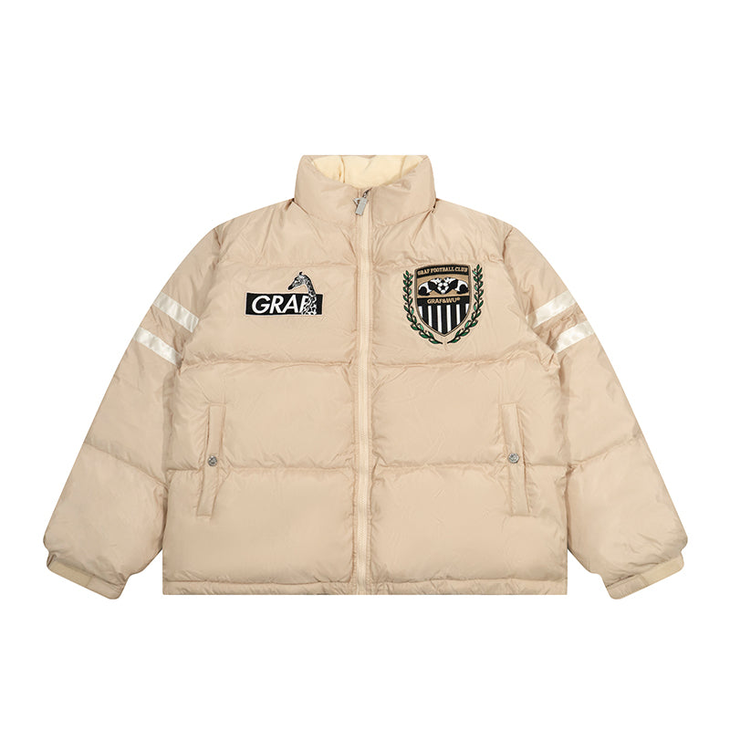 GRAF&WU Blokecore Floral Embroidery Thick Cotton-padded Coat