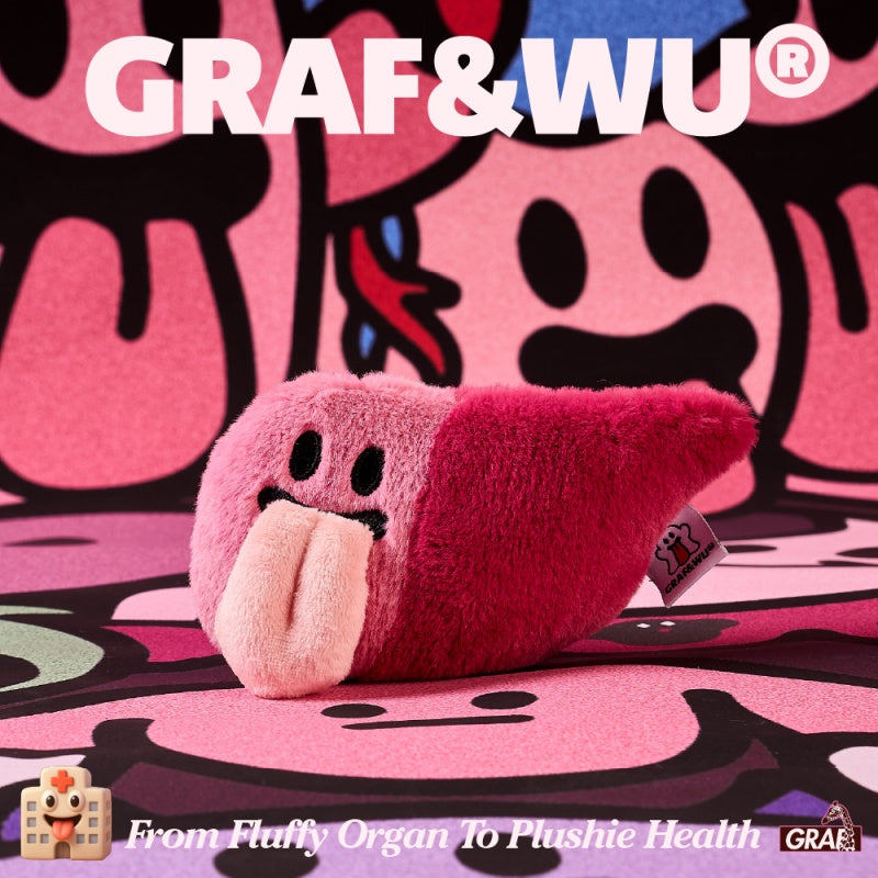 GRAF&WU BooGhost Health Guardian Organ Plush Bag Charm - Cute Anatomy Collectible