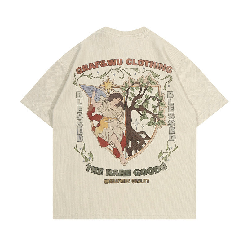 GRAF&WU Ivy Goddess Blessing Graphic Print Streetwear T-shirt
