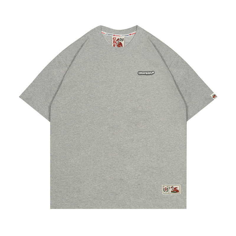 GRAF&WU Street Casual Solid T-Shirt